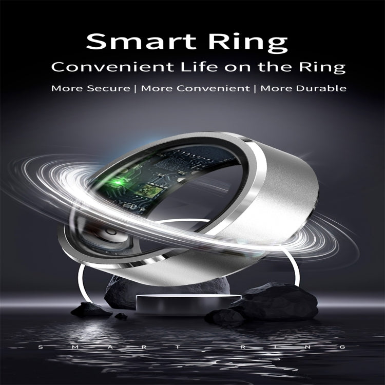 R5 SIZE 11 Smart Ring, Support Health Monitoring / Multiple Sports Modes(Silver) by bashfashion