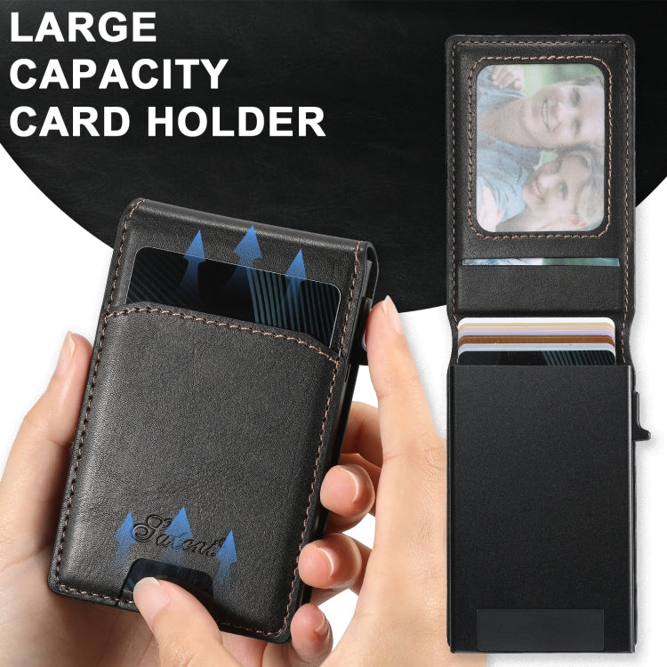 For Google Pixel 9 Pro Suteni H19 Oil Wax 2-in-1 MagSafe Removable Card Box Back Phone Case(Brown) by Suteni