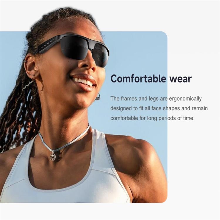 L01 Smart Glasses, Support AI Intelligent Translation / Bluetooth Call / Intelligent Noise Reduction(White) by bashfashion