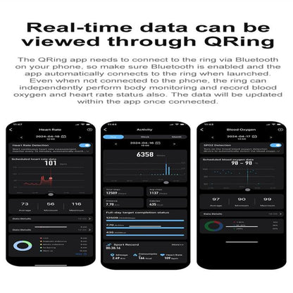 R04 SIZE 7 Smart Ring, Support Heart Rate / Blood Oxygen / Sleep Monitoring / Take Photos(Rose Gold) by bashfashion