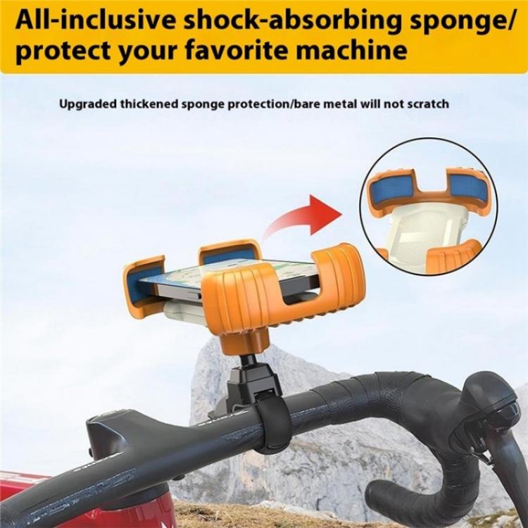 Z012 360 Degree Rotation Universal Cellphone Holder Motorcycle Bicycle Handlebar Phone Mount(Orange) by bashfashion