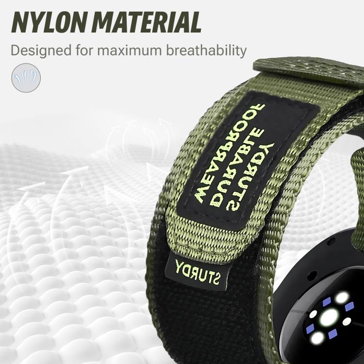 For Samsung Galaxy Watch8 / Watch8 Classic Two Sections Nylon Hook And Loop Fastener Watch Band(Gray) by bashfashion