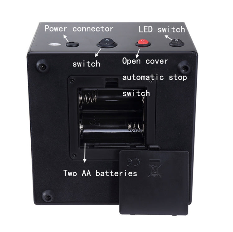 Electric Motor Rotating Watch Box Automatic Mechanical Watch Shaker, US / EU / UK Plug(Ebony + Camel Flannel) by bashfashion