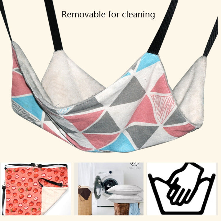 PE-160 Canvas Hanging Cat Cage Hammock Adjustable Length Swing Pet Nest, Size: M(Pink triangle) by bashfashion