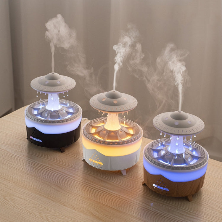 UFO Water Drop Aromatherapy Humidifier Desktop Remote Control Diffuser, Plug: US Plug(Black) by bashfashion