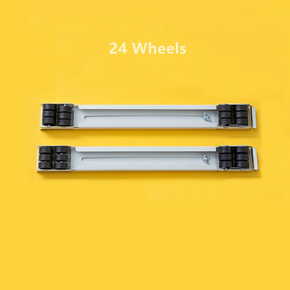 2 PCS Washing Machine Stand Movable Adjustable Refrigerator Base(White) by bashfashion