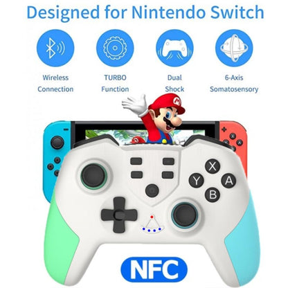 T23 Macro Programming Six-Axis Wireless Bluetooth Handle With NFC For Switch Pro(Mary Red) by bashfashion