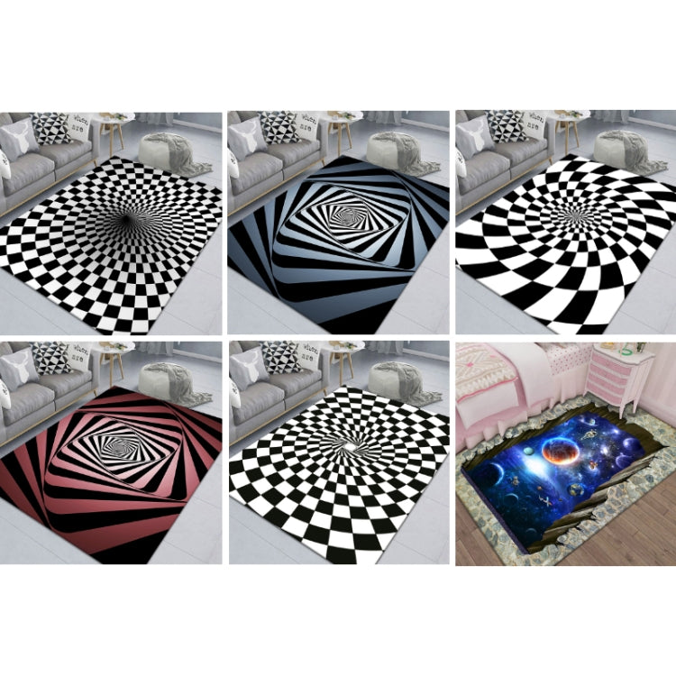 3D Stereo Rectangular Visual Geometric Living Room Carpet, Size: 120x160cm(12) by bashfashion