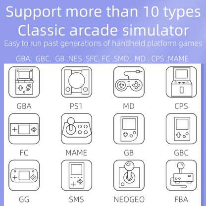 RG3000 Handheld Game Console Support Double Handle Mini Game Console(Yellow) by bashfashion