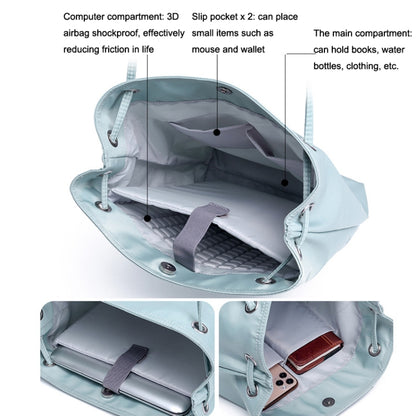 For Apple Macbook Shoulder / Handheld / Messenger Computer Bag, Size: Small(Lake Blue+Gray Mouse Pad) by bashfashion