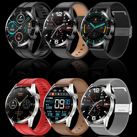 Sports Health Monitoring Waterproof Smart Call Watch With NFC Function, Color: Black-Black Steel by bashfashion