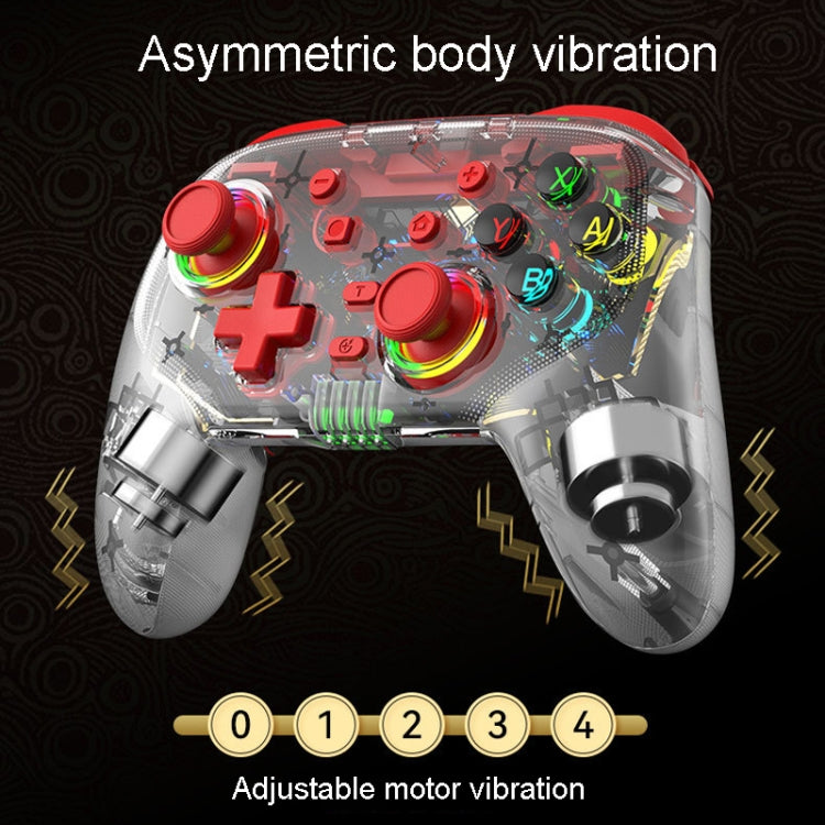 For PS3 / PS4 Dual Vibration Wireless Gamepad With RGB Lights(Red) by bashfashion