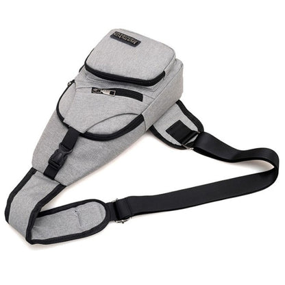 MeiJieLuo Simple Men Chest Bag Sports Youth Shoulder Crossbody Bag(Blue) by MeiJieLuo