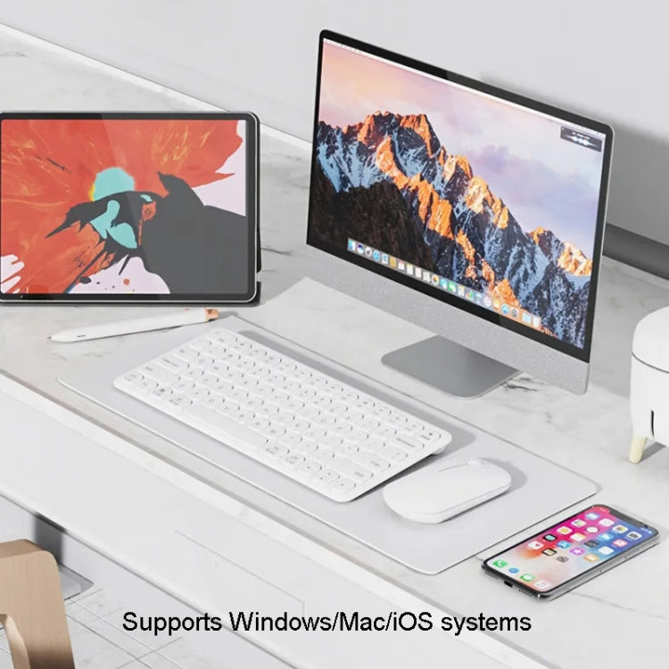 B087 2.4G Portable 78 Keys Dual Mode Wireless Bluetooth Keyboard And Mouse, Style: Keyboard Pink by bashfashion