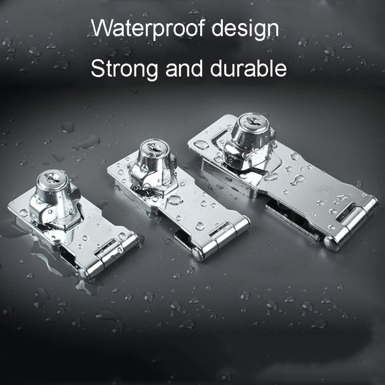 2.5 inch Interlocking No Hole Hook With Locking Hasp Chest Of Drawers Door Lock With Iron Key by bashfashion