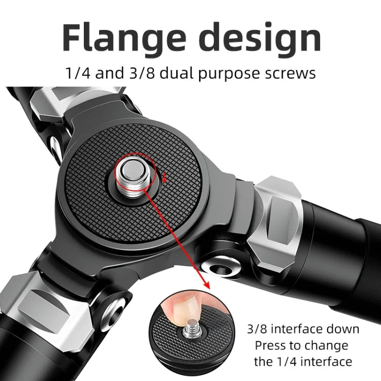 BEXIN RC254+LH-28 Carbon Fiber Portable Folding Tripod SLR Camera Low Gravity Center Gimbal Photography Bracket by BEXIN