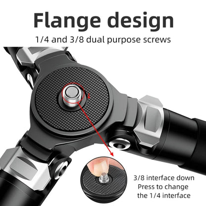 BEXIN RC254+LH-28 Carbon Fiber Portable Folding Tripod SLR Camera Low Gravity Center Gimbal Photography Bracket by BEXIN