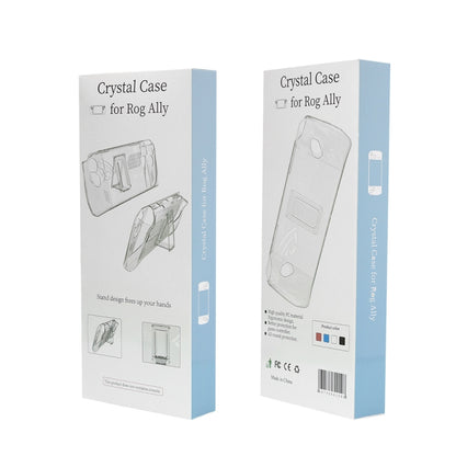 For ASUS ROG Ally Pocket Console Protective Case Transparent Crystal Case TPU Protective Case Accessories(Transparent Black) by bashfashion