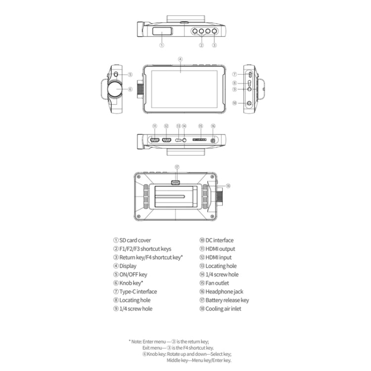 VILTROX DC550 Touch Model 5.5 Inch Camera Studio Monitors 4K HDMI 3D LUT Director Monitor by VILTROX