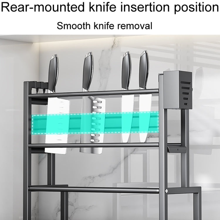 Three-Layer 50cm Kitchen Multifunctional Shelf Household Countertop Spice Storage Racks by bashfashion