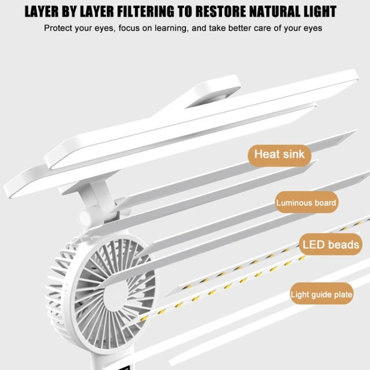 Double Head Horizontal Desk Lamp 3 Light Color Reading Lamp, Spec: Charging Clock Model by bashfashion