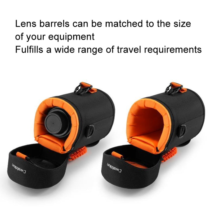 Cwatcun D157 DSLR Camera Lens Barrel Shockproof Thickened Digital Lens Bag Flip Lens Pouch, Color: Large Black by Cwatcun