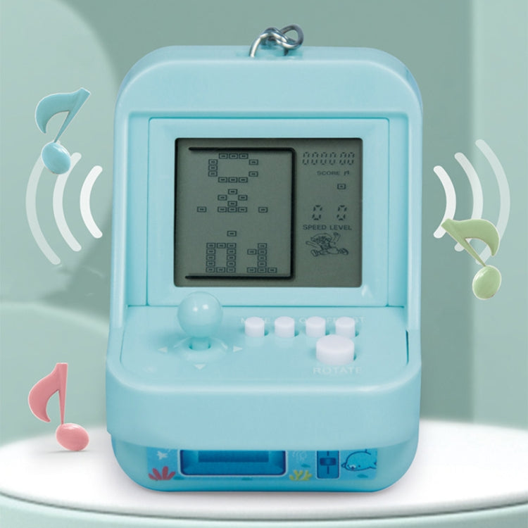 Child Portable Arcade Game Machine Keychain Pendant Mini Building Block Game Toy Gift(Pink) by bashfashion