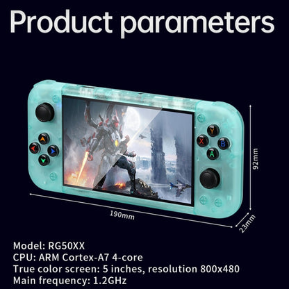 RG50XX 5-Inch Retro Handheld Game Console Linux System Built In 15000+ Games(Green) by bashfashion