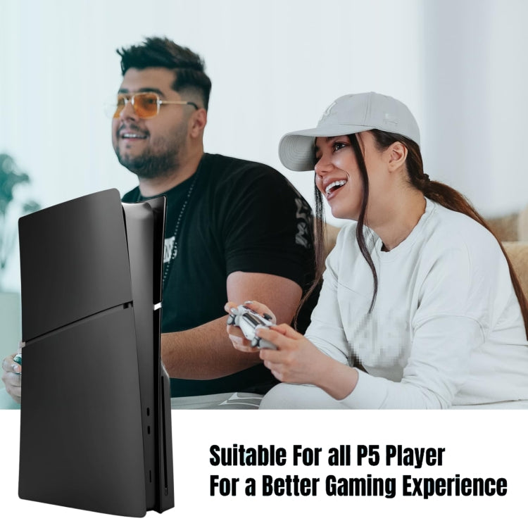 For PS5 Slim Replacement Faceplate Shell Detachable Protective Case, Model: Disc Edition Gray by bashfashion