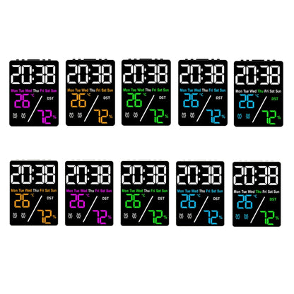 Multifunctional Temperature / Humidity Display Electronic Alarm Clock, Color: Orange White by bashfashion