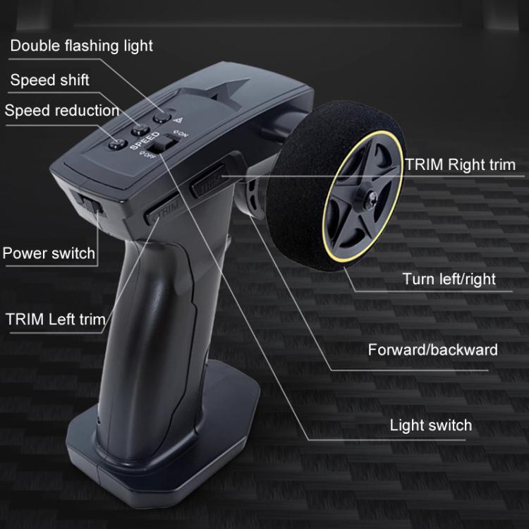 1:43 Full Scale Mini 4WD Drifting Charging Remote Control Car, Color: 4301G Black Mustang With Gyroscope by bashfashion