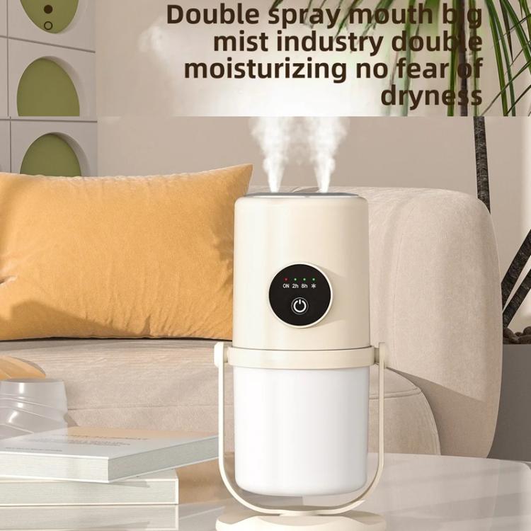 Desktop Dual Port Humidifier Portable Mini Air Purifier With Nightlight, Color: White by bashfashion