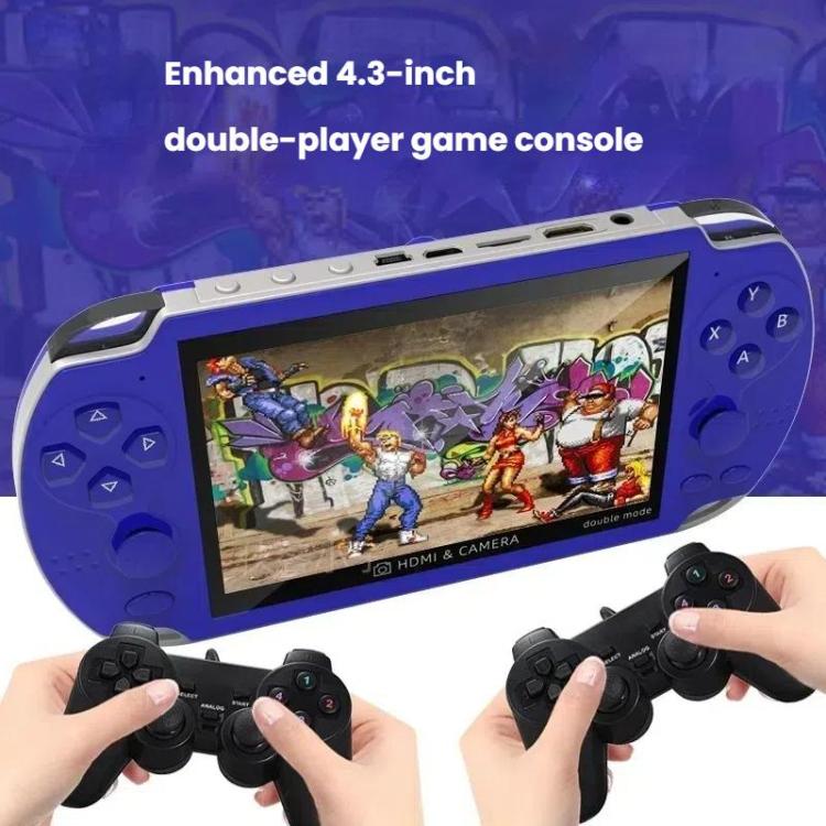 A3 4.3-Inch Handheld Game Console With Camera Supports Dual Handles/TV Output/10 Simulators Built In 8G(White) by bashfashion