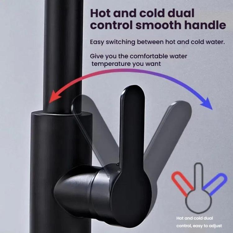 Pull-out Version 4 Modes Waterfall Kitchen Faucet Single Hole Hot/Cold Water Mixer Tap for Sink Silver by bashfashion