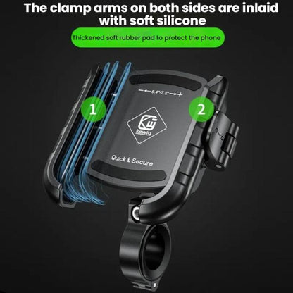 Kewig Motorcycle Bicycle Non-Blocking Mobile Phone Camera Navigation Bracket(M8SP-C4) by Kewig