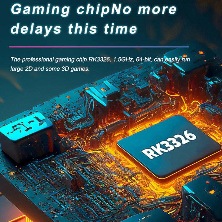 Portable Open Source GBA/FC Arcade Handheld Game Console, Size: 64G(Transparent Red) by bashfashion