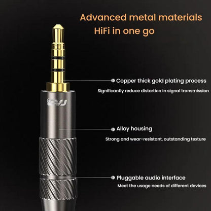 CVJ VS400 Interchangeable Audio Plug Oxygen-Free Copper Headphone Upgrade Cable, Style: Type-C S Pin by CVJ