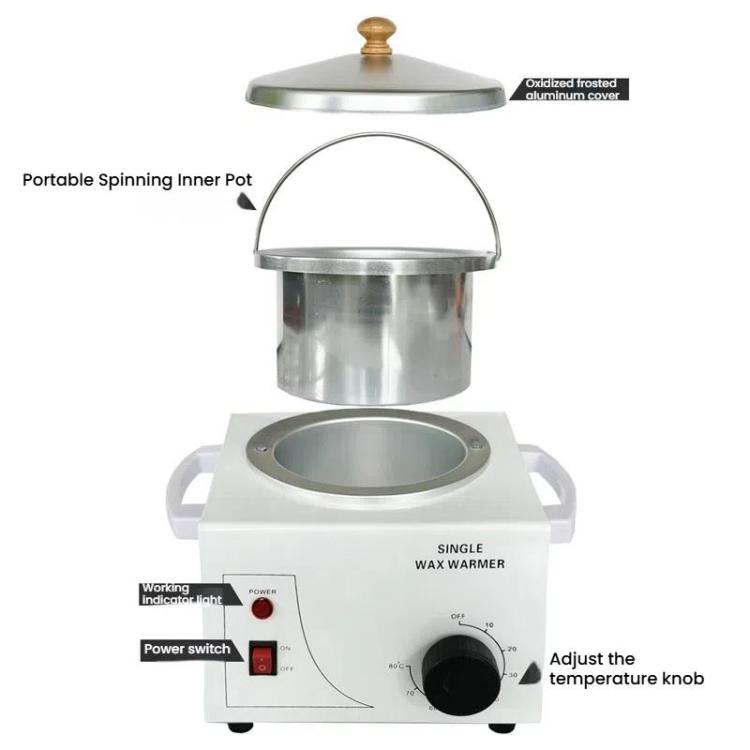 Single Pot Chocolate Melt Machine Temperature Control Hand Wax Machine Hand Heat Stirring Tool(EU Plug) by bashfashion