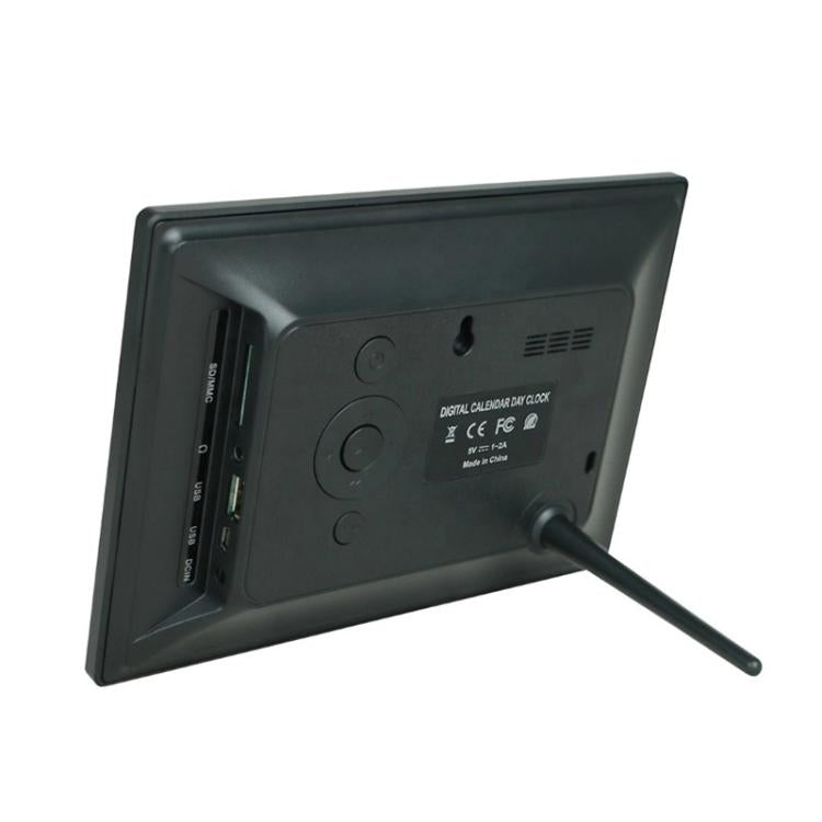 7-inch Digital Frame Calendar Day Clock With 3 Medication Alerts, 5 Custom Alarms, Multi-Language Support EU Plug White by bashfashion