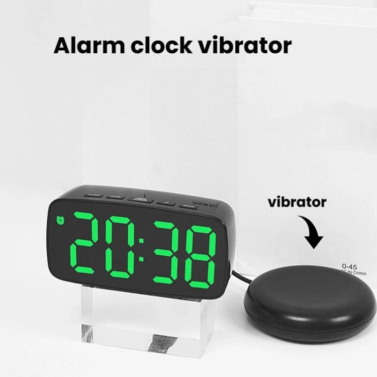 LED Electronic Alarm Clock Bedside Vibrator Clock, Color: White Shell White Light by bashfashion